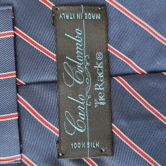 Carlo Colombo Men's Vintage 100% Silk Tie - Picture 2 of 4